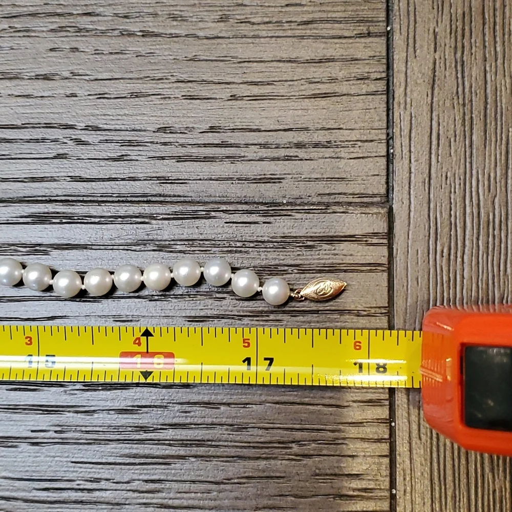 14k White Gold Earrings w Diamonds + Pearls Necklace added as a 🎁 bonus! - Picture 7 of 11